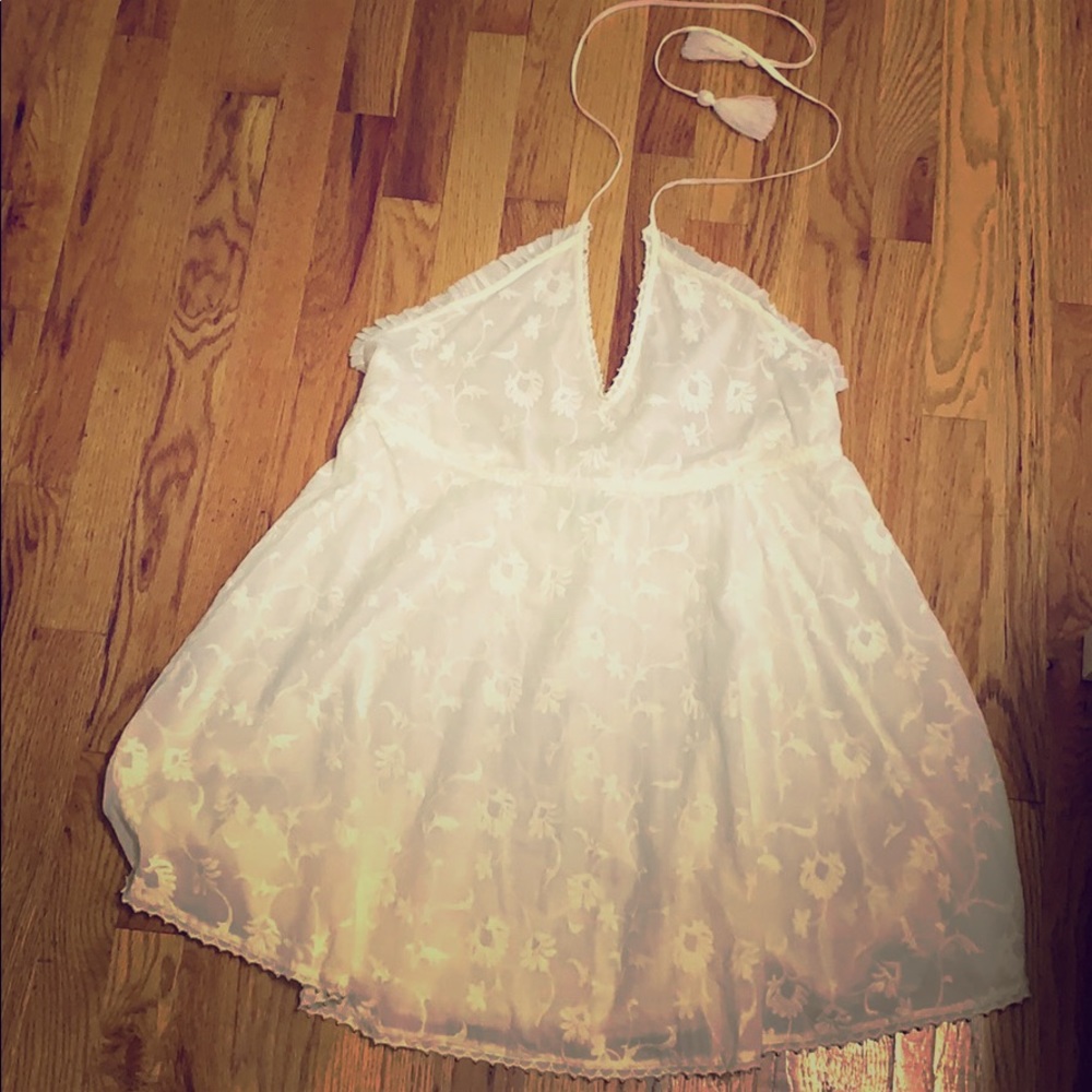 White Halter Dress | Zara